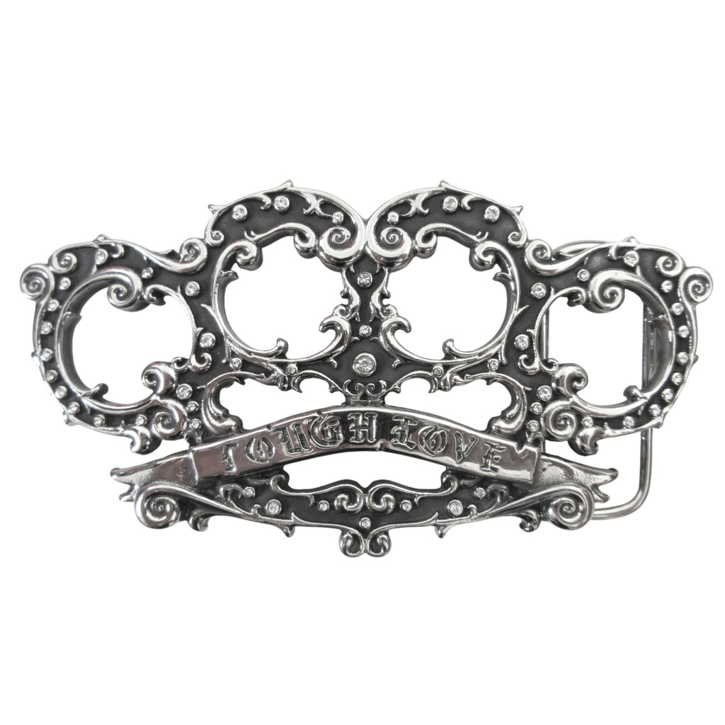 brutal belt buckle *clear stones*