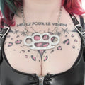 blackout necklace *clear stones*
