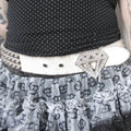 hollywood belt buckle *clear stones*
