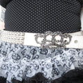 brutal belt buckle *clear stones*