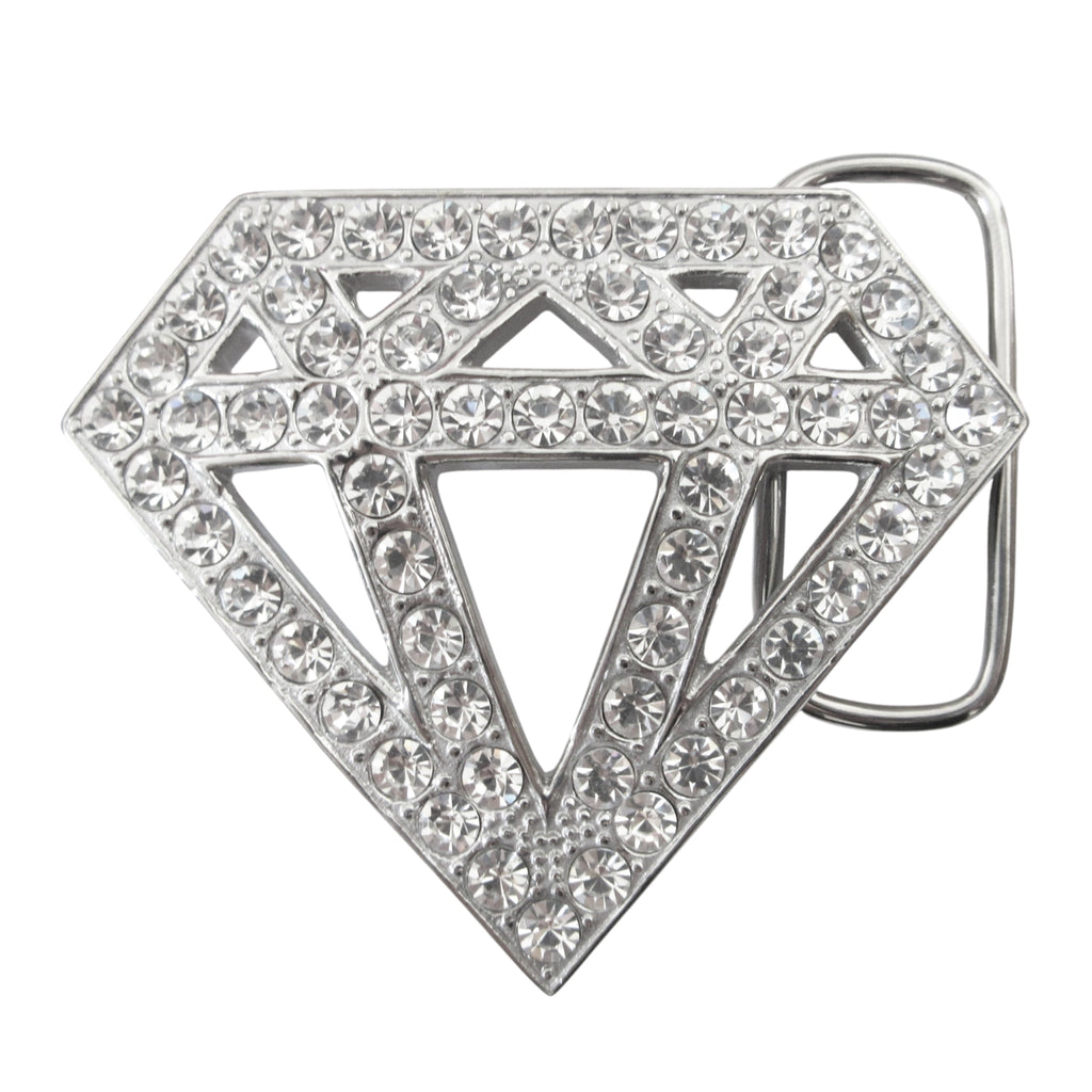hollywood belt buckle *clear stones*