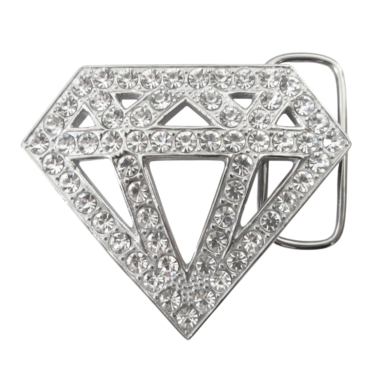 hollywood belt buckle *clear stones*