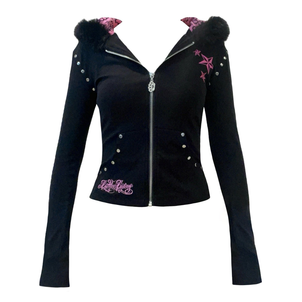 black starkissed hoodie *pink*