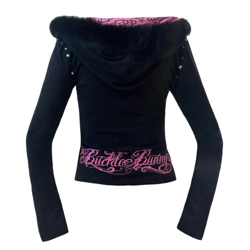 black starkissed hoodie *pink*
