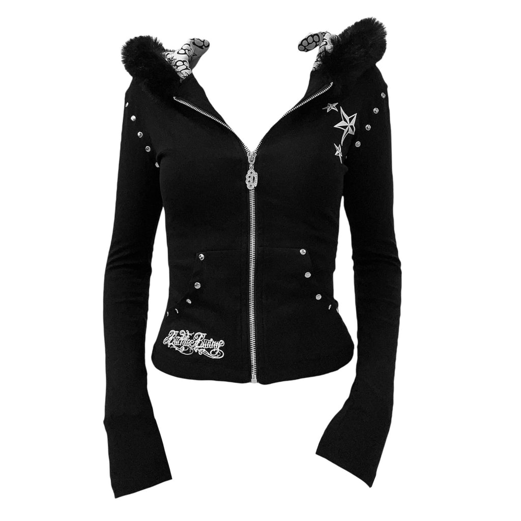 black starkissed hoodie *white*