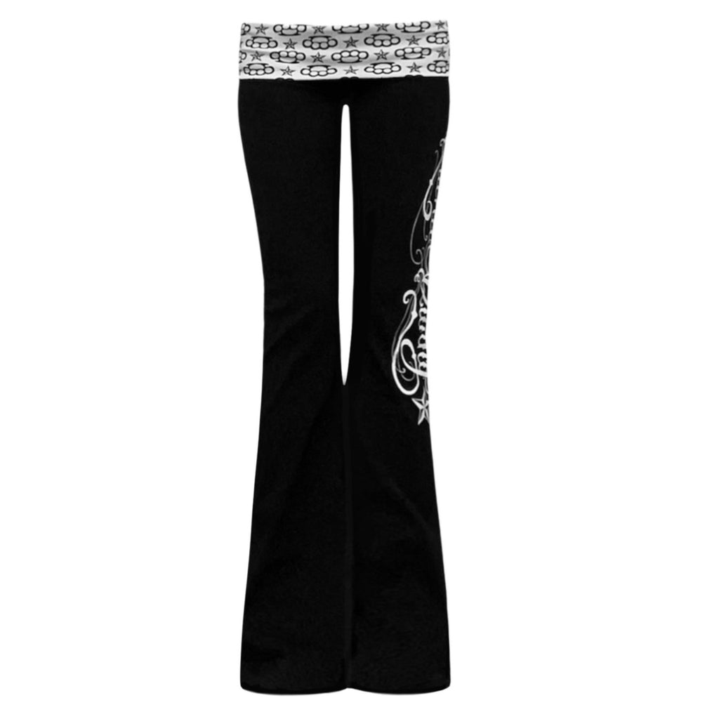 black starkissed foldover leggings *white*