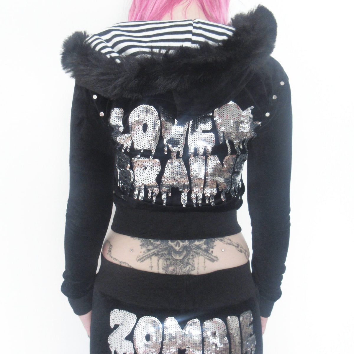 love brains hoodie *silver*
