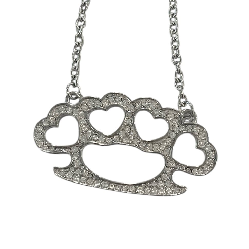 mini beatdown necklace *clear stones*