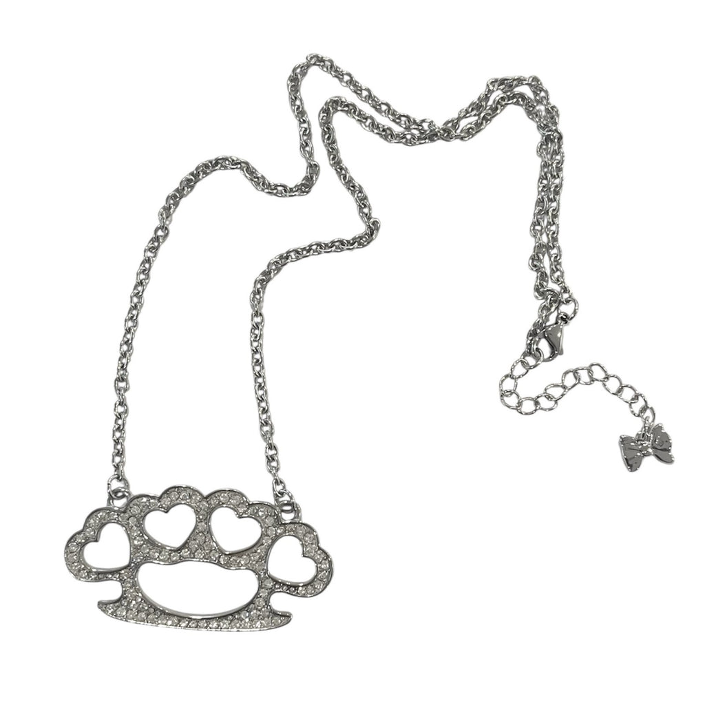 mini beatdown necklace *clear stones*