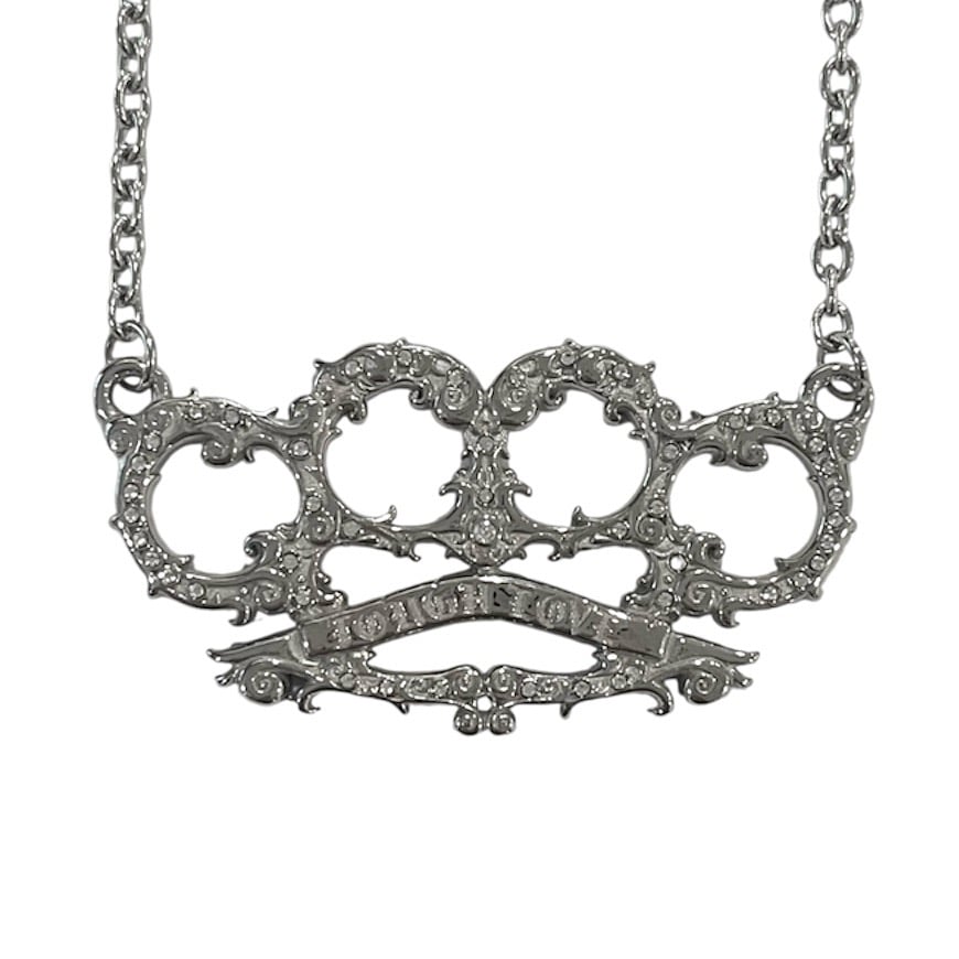 mini brutal necklace *clear stones*