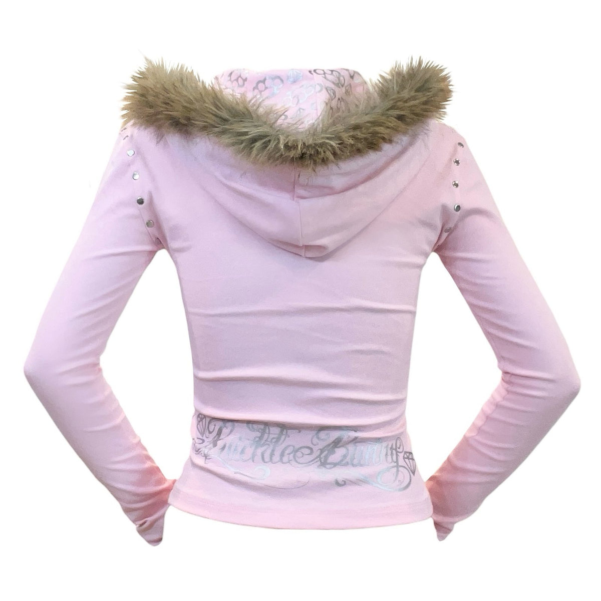pink diamondkissed hoodie *silver*