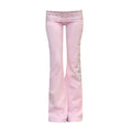 pink diamondkissed fold over leggings *silver*
