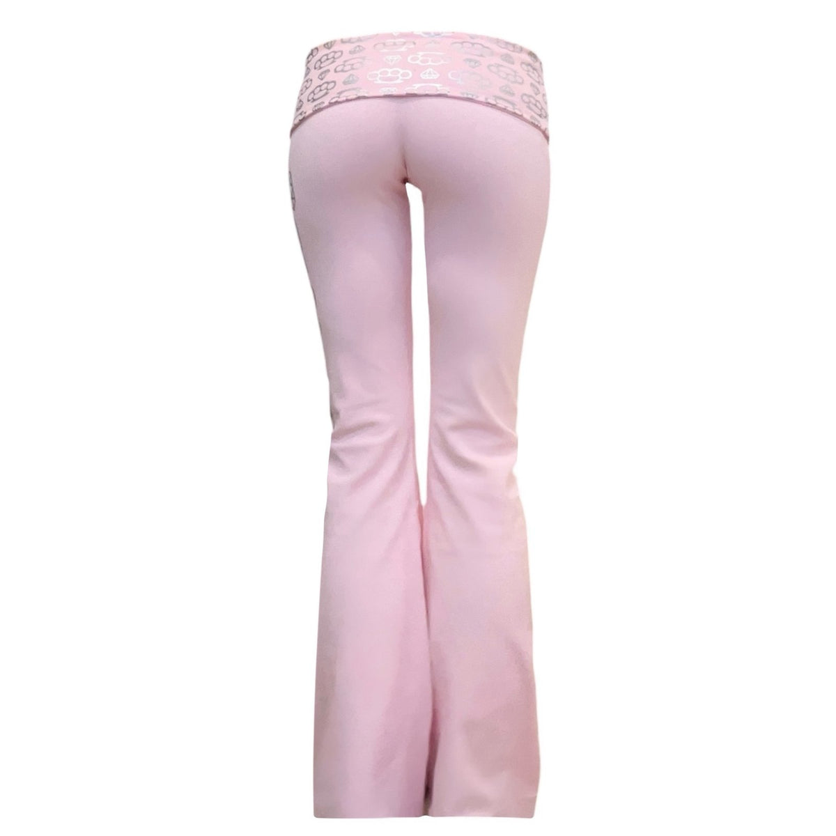 pink diamondkissed fold over leggings *silver*