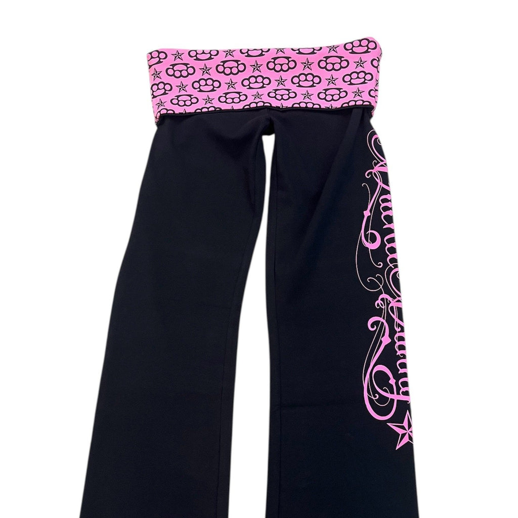 black starkissed fold over legging *pink*