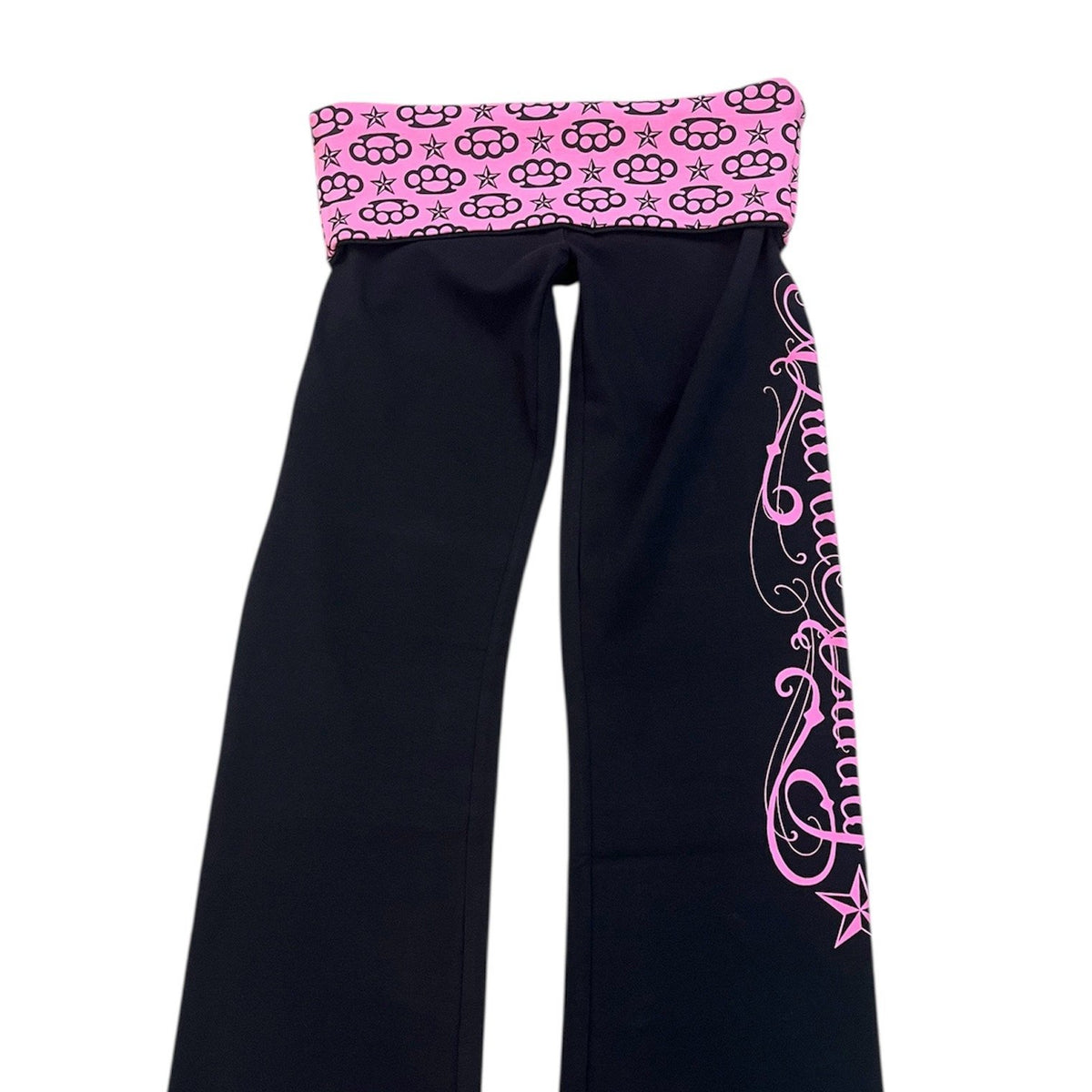 black starkissed fold over legging *pink*