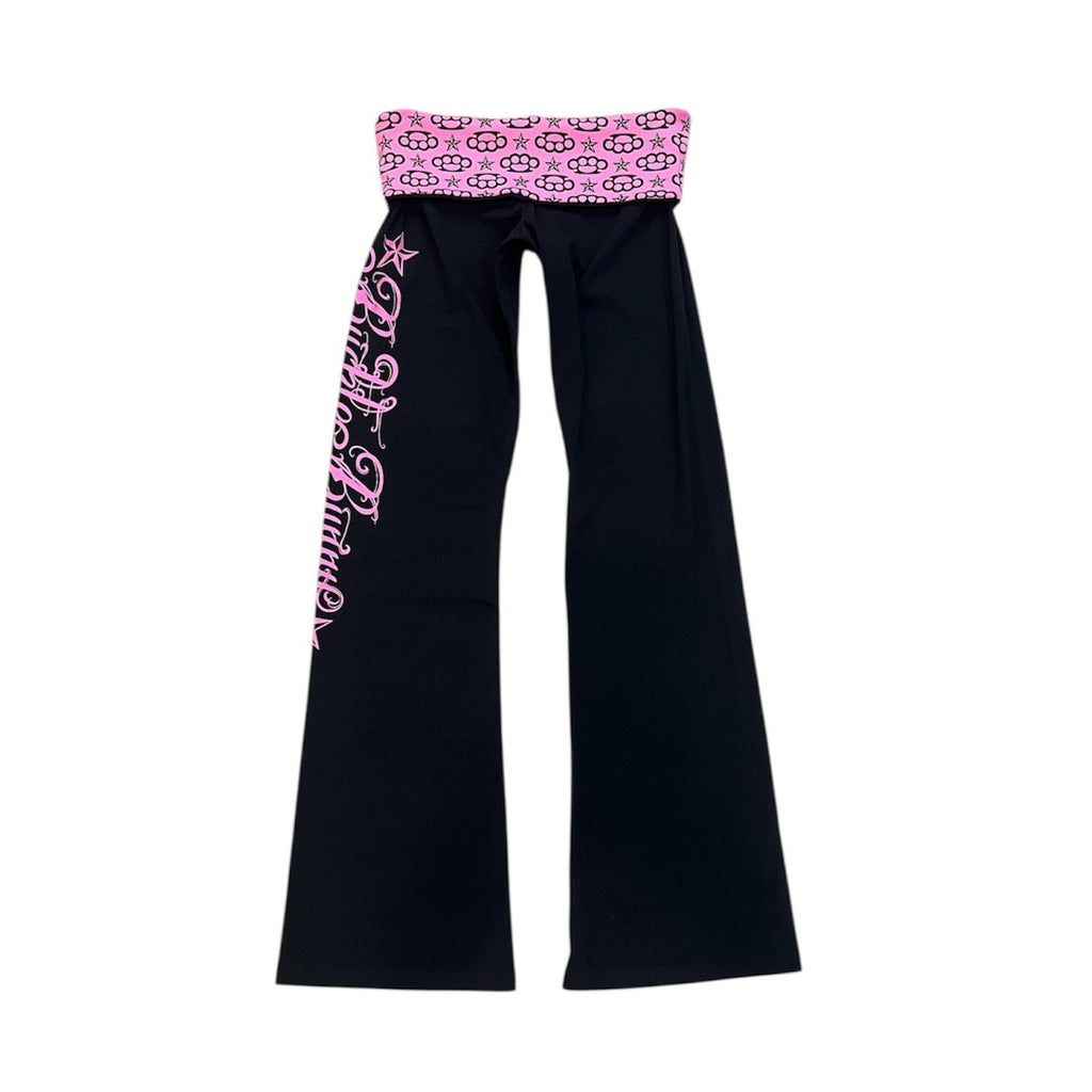 black starkissed fold over legging *pink*
