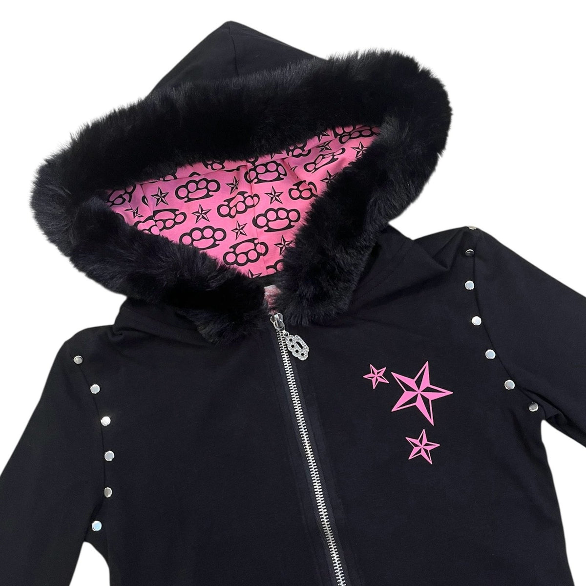 black starkissed hoodie *pink*