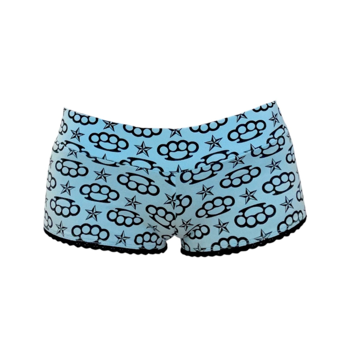 scene queen micro shorts *light blue*