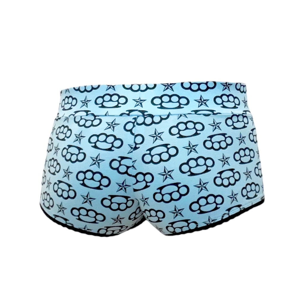 scene queen micro shorts *light blue*