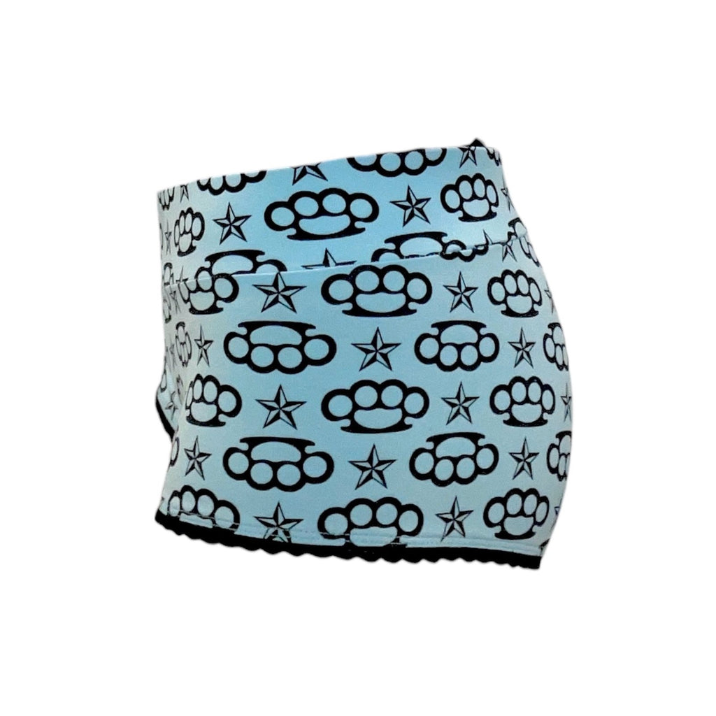scene queen micro shorts *light blue*
