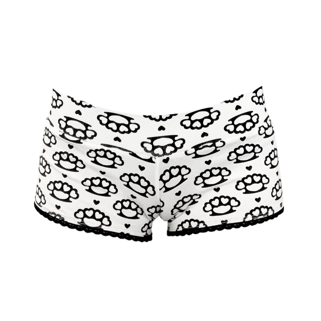 scene queen micro shorts *white*