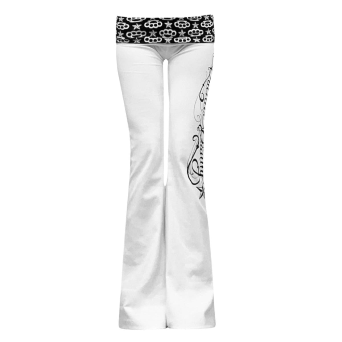 white starkissed foldover leggings *black*