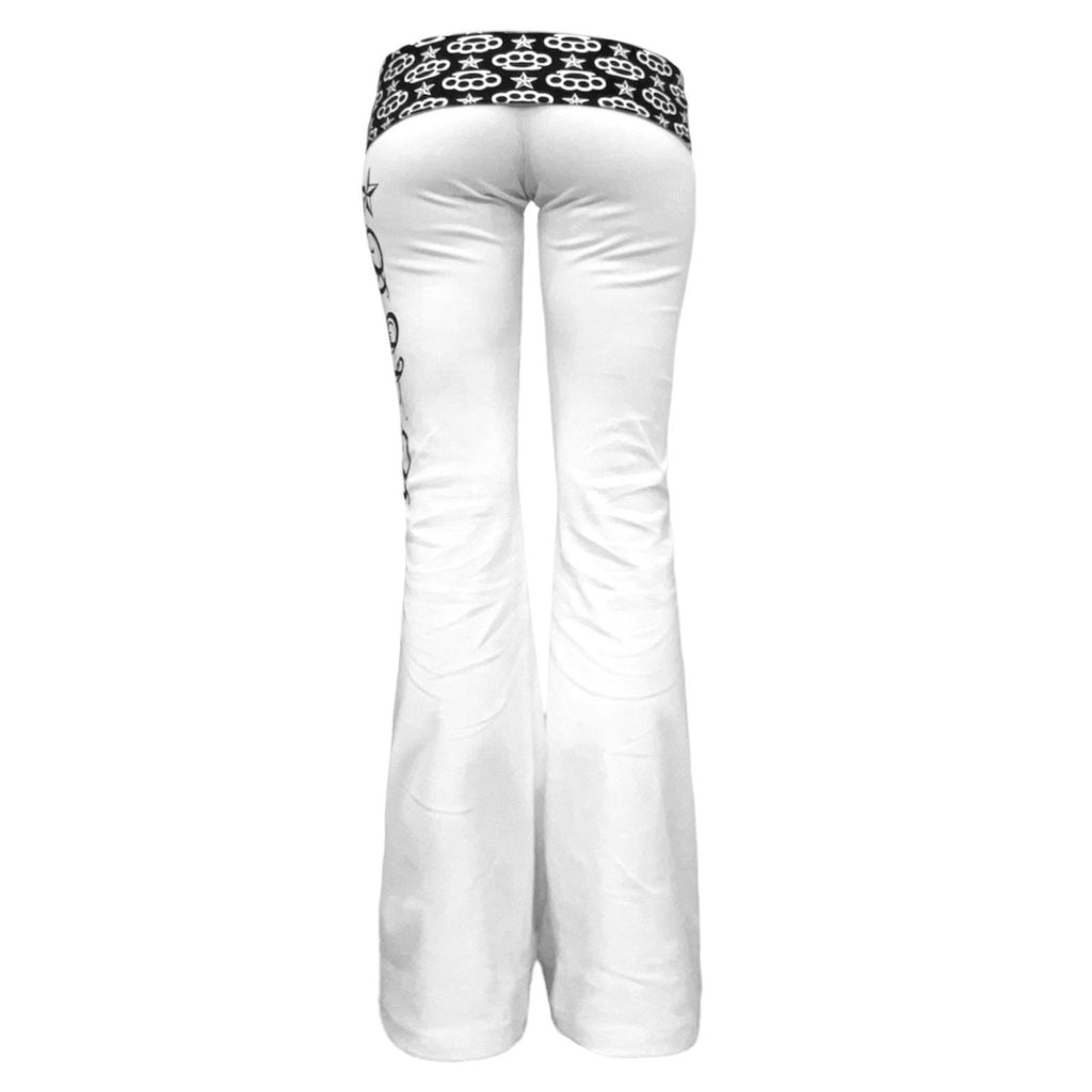 white starkissed foldover leggings *black*