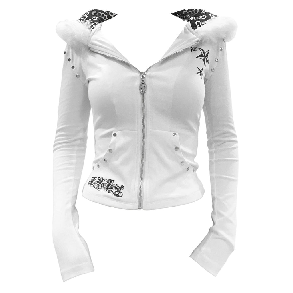 white starkissed hoodie *black*